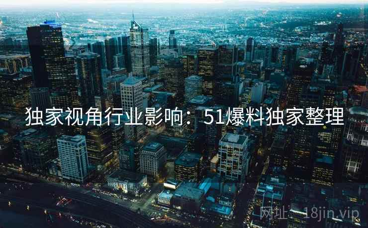 独家视角行业影响：51爆料独家整理